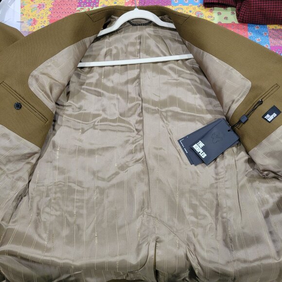 The Kooples Wool Leather Suit Jacket FR 42 US 10 NWT - Picture 12 of 14